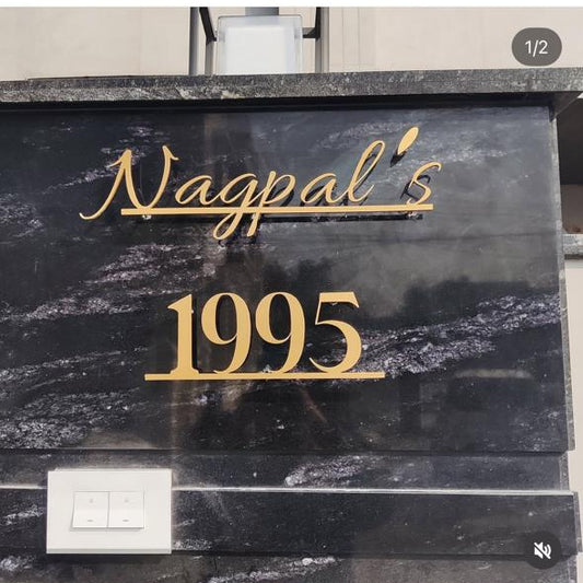 Metal Letters Name Plate