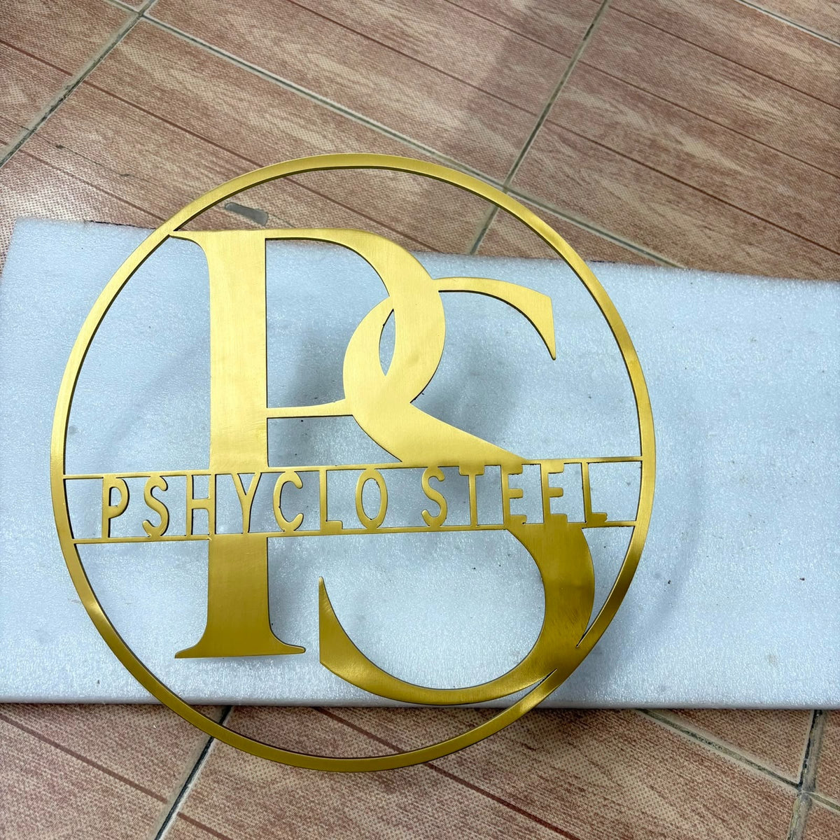 Gold Steel Nameplate