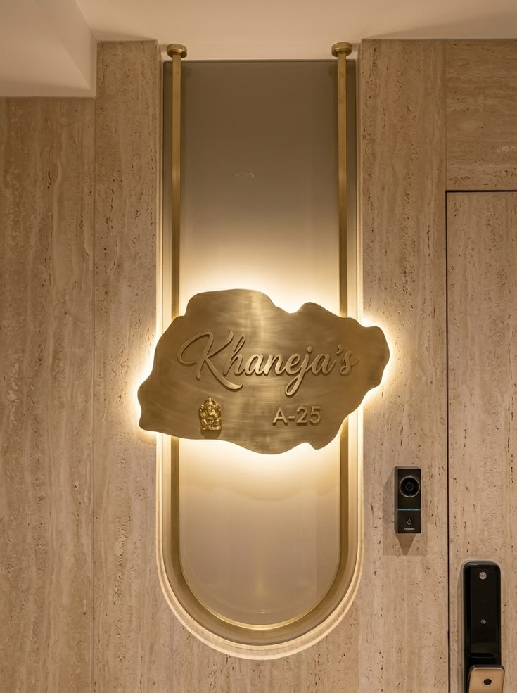 U Shape Metal NamePlate