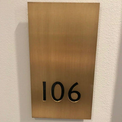 Office & Hotel Room Number Name Plate
