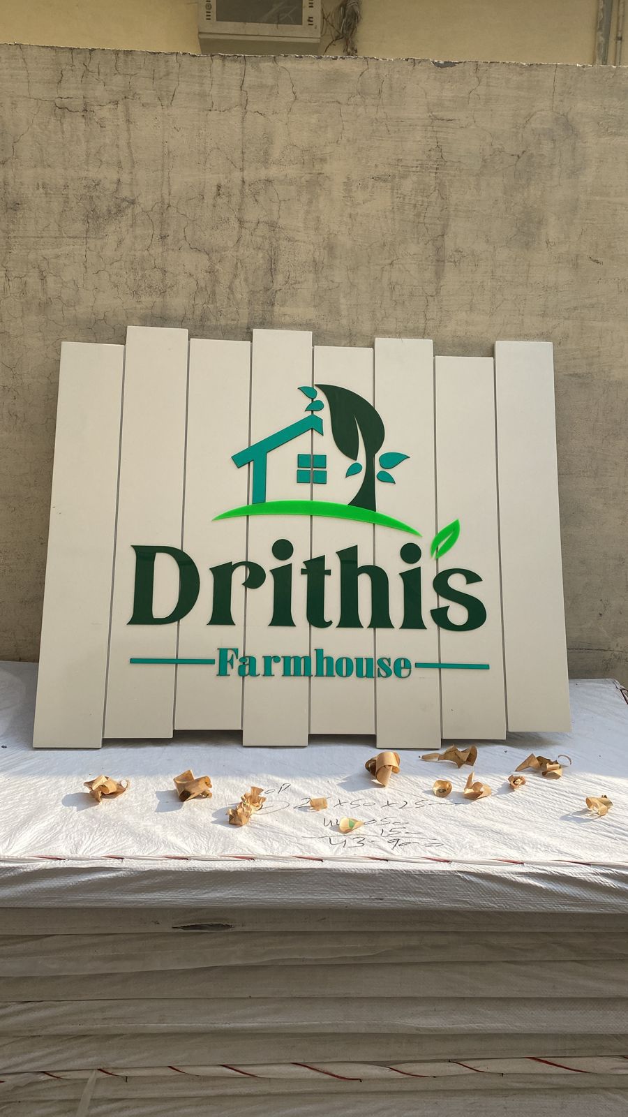 Farm House Wooden Name plate