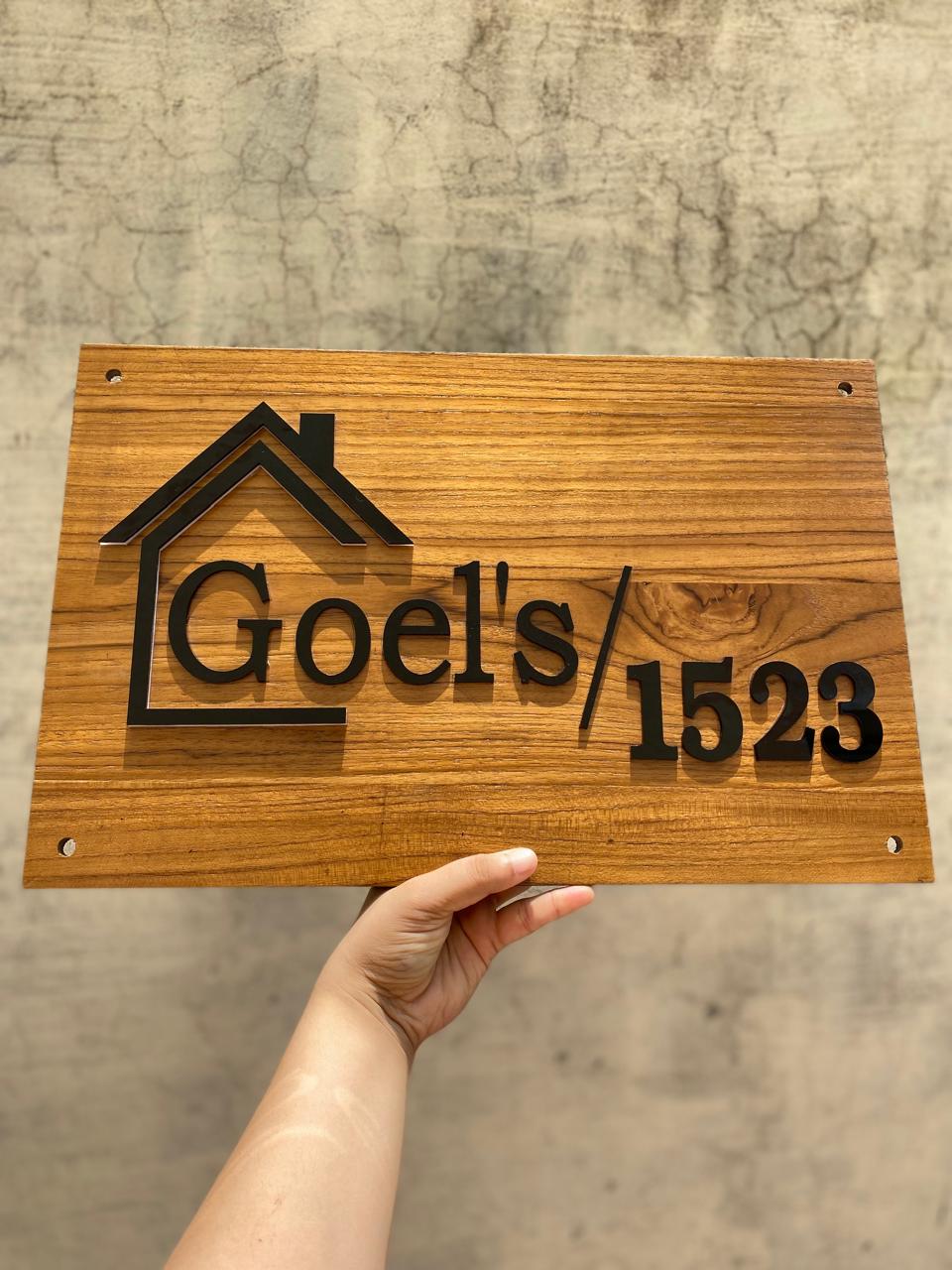 Wooden Base With Acrylic Letters
