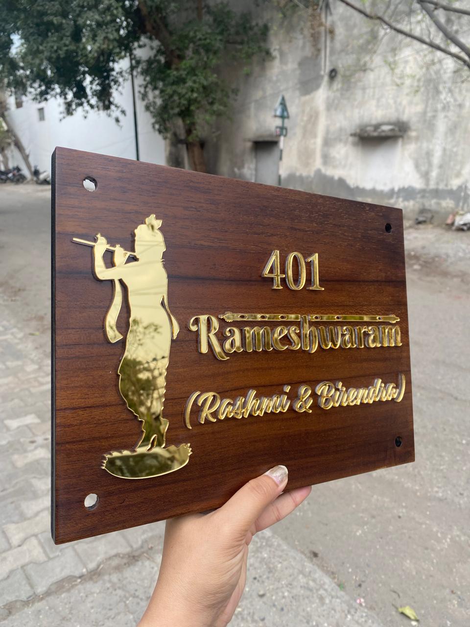 Wooden Base With Acrylic Letters