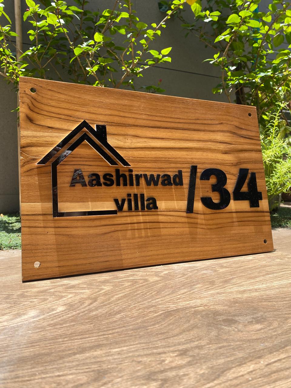 Wooden Base With Acrylic Letters