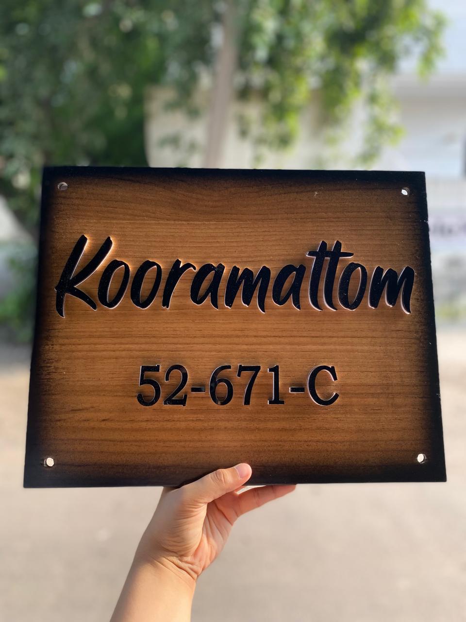 Wooden Base With Acrylic Letters