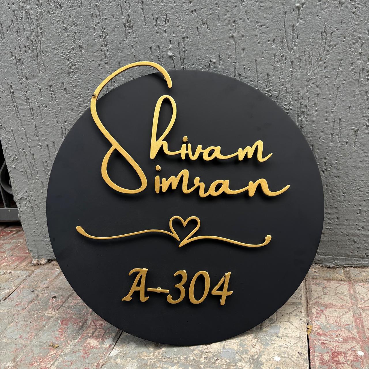 Circular Metal Name Plate