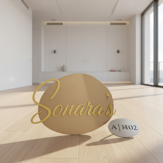 Gold Steel Nameplate