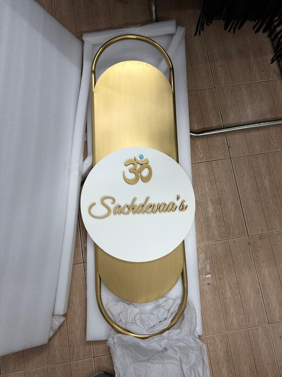U Shape Metal NamePlate