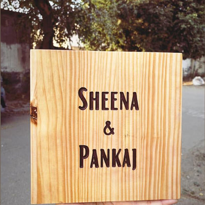 Pine Wood Name Plate