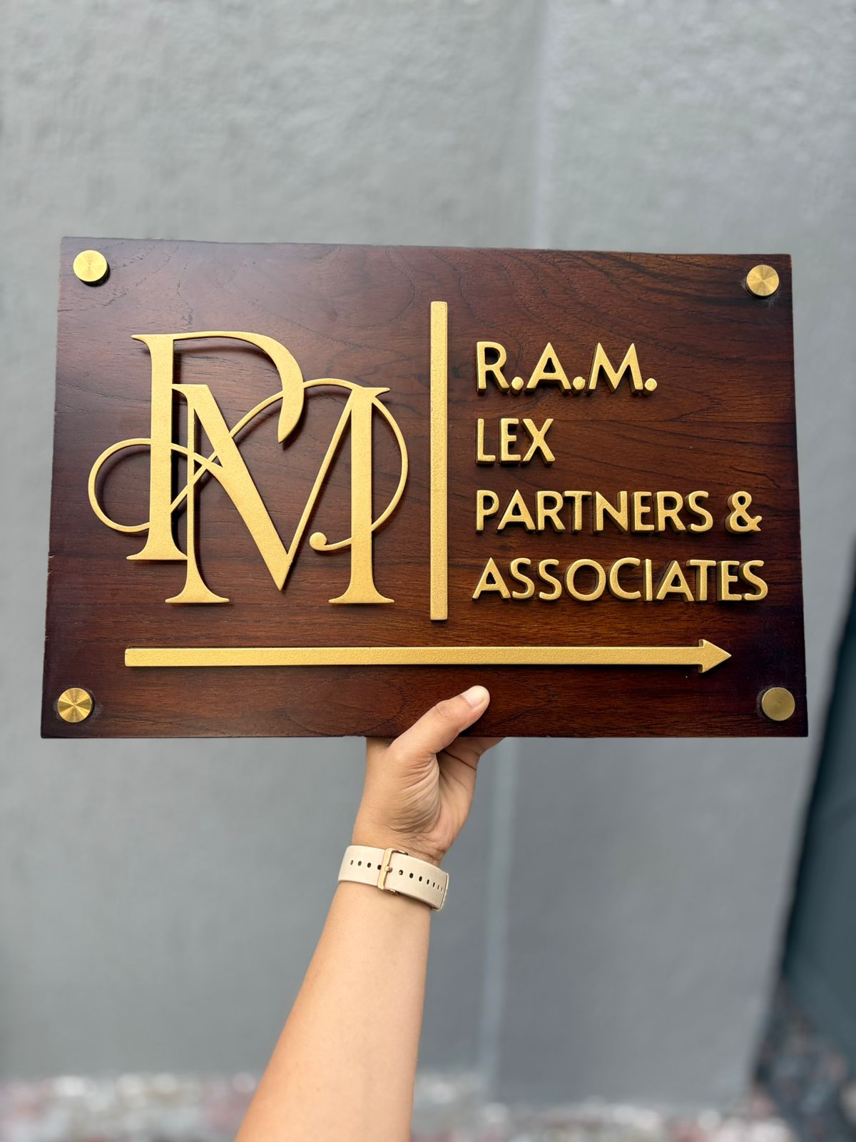 Outer Frame Wooden Nameplate