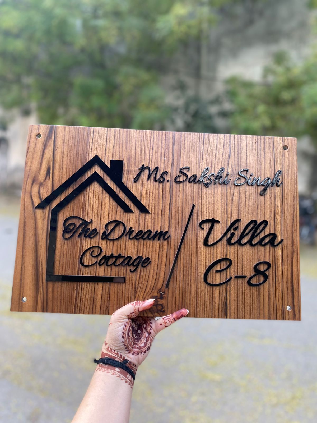 Wooden Base With Acrylic Letters