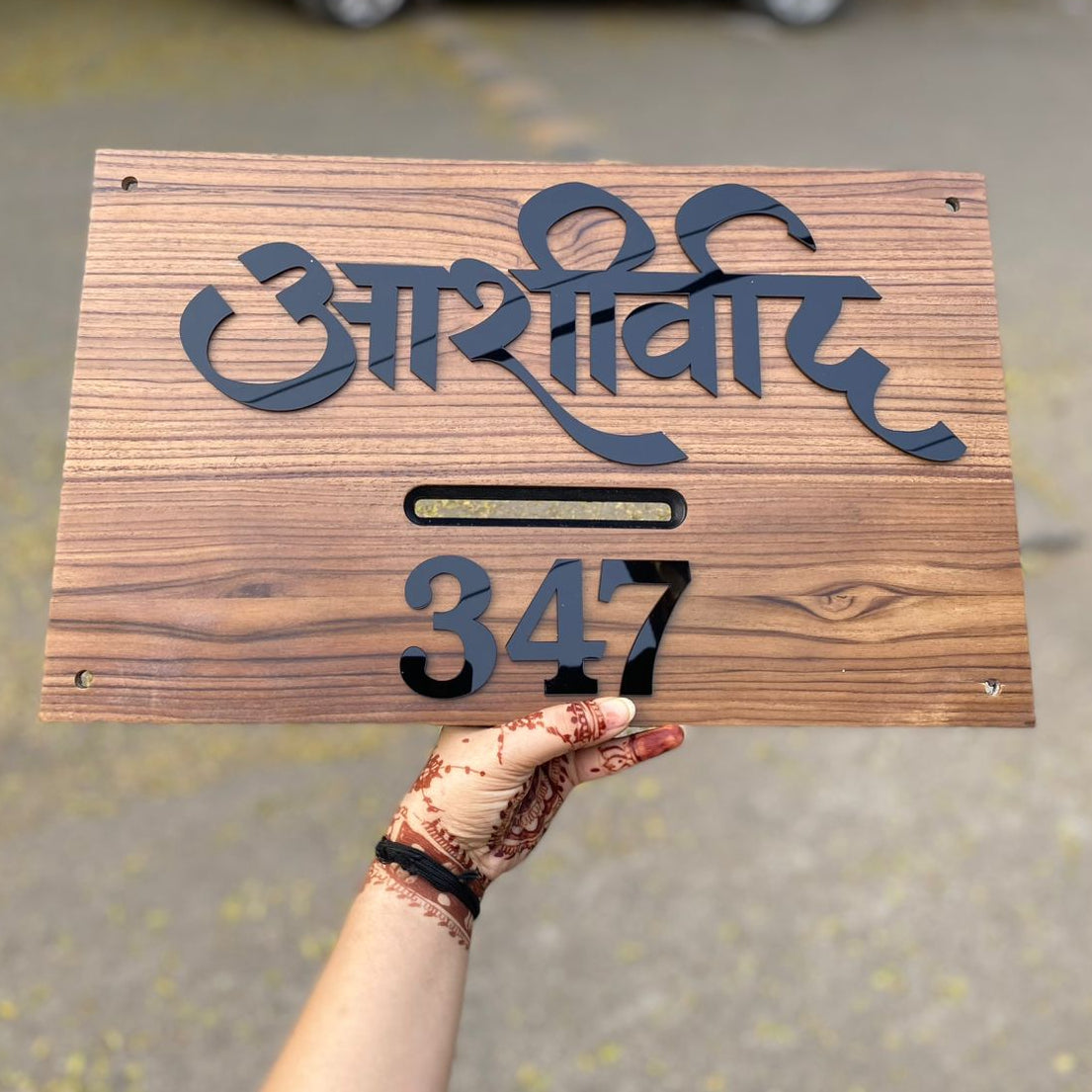 Wooden Base With Acrylic Letters