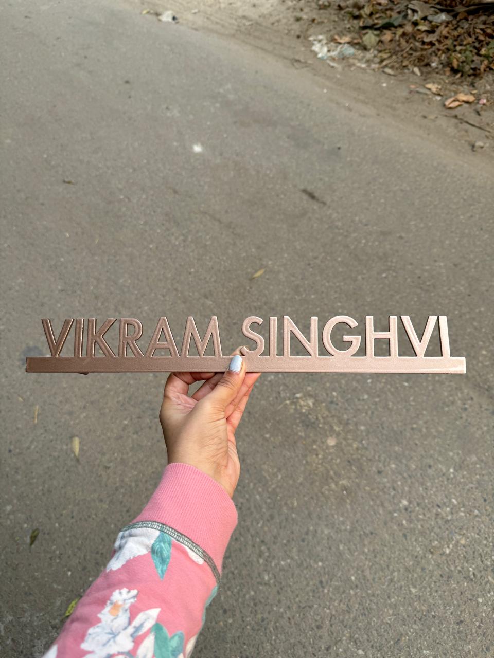 Letters cutout Metal Name Plate