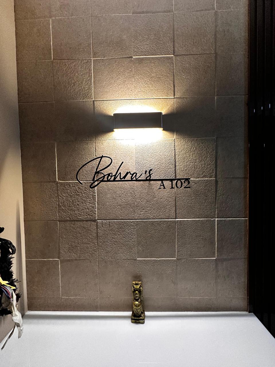 Letters cutout Metal Name Plate
