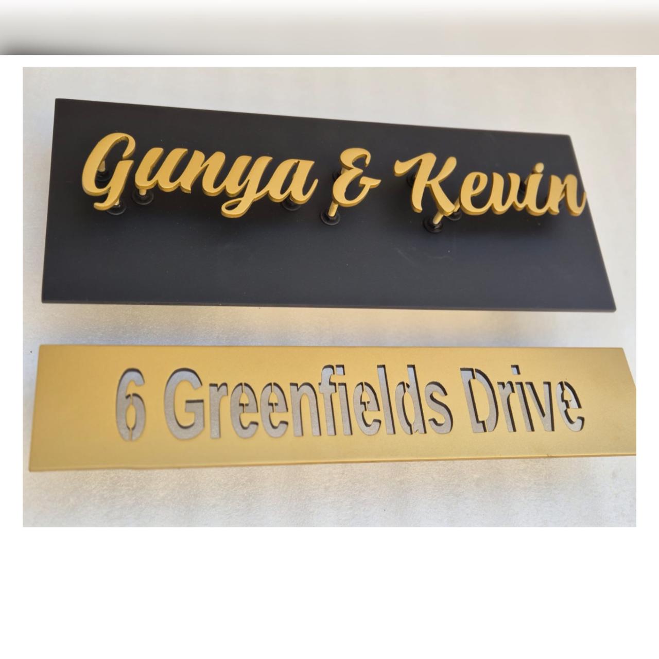 Rectangular Metal Name Plate