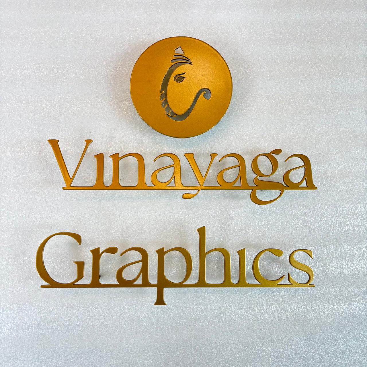 Letters cutout Metal Name Plate