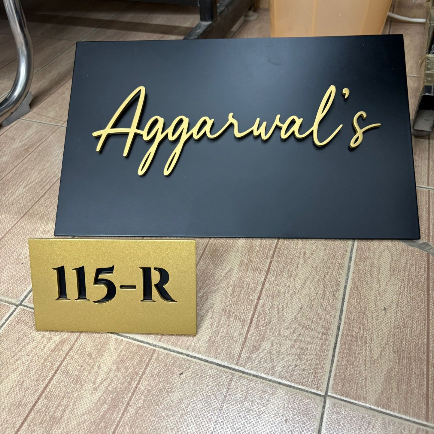Rectangular Metal Name Plate