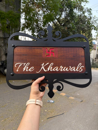 Filligree Metal Name Plate