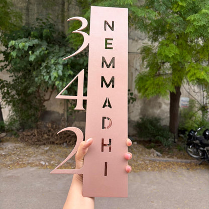 Strip Style Metal Name Plate