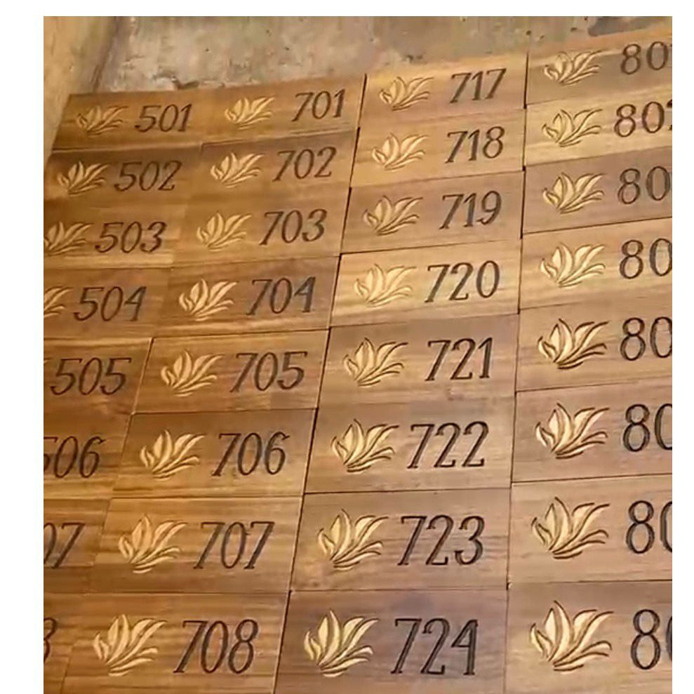 Office & Hotel Room Number Name Plate