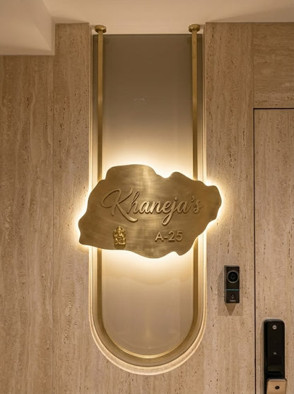 U Shape Metal NamePlate
